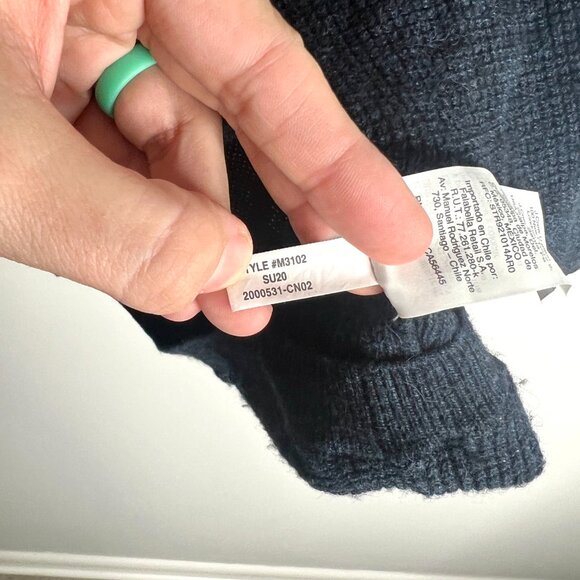 Madewell Navy Blue Jane Waffle Stitch Alpaca Blend Slouchy Sweater Cozy Sz XL - Picture 4 of 5